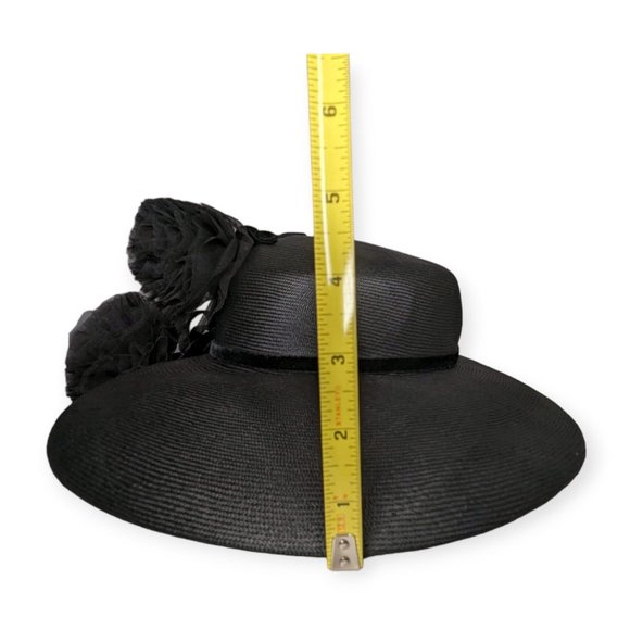 Vintage Millinery Design Studio Black Derby Wide Brim Hat main image 8